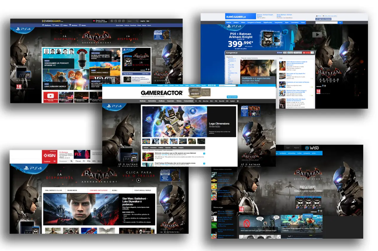 Batman Arkham Knight video game launch homepage takeovers campaign